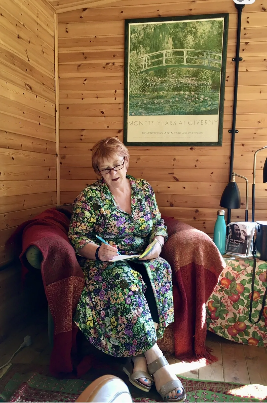 Carol taking time to write and reflect